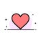 Heart, Love, Like, Twitter  Business Flat Line Filled Icon Vector Banner Template