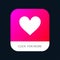 Heart, Love, Like, Twitter Mobile App Button. Android and IOS Glyph Version