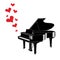 Heart love music piano