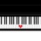 Heart love music piano