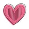 Heart love romance decoration image linear dots