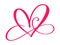 Heart love sign forever. Infinity Romantic symbol linked, join, passion and wedding. Template for t shirt, card, poster