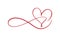 Heart love sign forever logo. Design flourish element for valentine card. Vector illustration. Infinity Romantic symbol