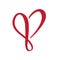 Heart love sign logo. Design flourish element for valentine card. Vector illustration. Infinity Romantic symbol wedding