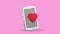 heart love in smartphone animation