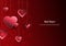 Heart love Valentine`s Day, red pink background, greeting card, text space, posters, brochure, banners , Wallpaper website