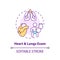 Heart and lung exam concept icon