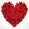 A heart made of flowers. Romantic symbol for Valentines Day and Mother\\\'s Day.