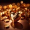 Heart made from gold, precious and good