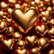 Heart made from gold, precious and good