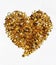 Heart made of golden stones