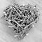 Heart made of nails, for father`s day, anniversary or Valentine