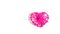 a heart made of rattan pink in color on a white background