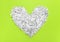 Heart made of recycled shredded paper