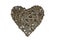 Heart made of wicker, labyrinth heart