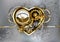 Heart with manometer Steampunk