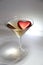 Heart in a martini glass