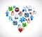 Heart medical icons illustration design graphics