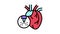 heart medical treatment laser color icon animation