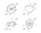 Heart, Megaphone and Full rotation icons set. Eye protection sign. Love, Advertisement, 360 degree. Optometry. Vector