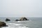 Heart in the middle - The view in Lands End, San Francisco. summer , cloud , rock , sea.