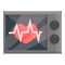 Heart monitor icon cartoon vector. Medical cardiac