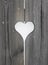 Heart motif in wooden shutter boards