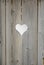 Heart motif in wooden shutter boards