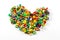 Heart with multicolor push pins