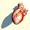 The heart is a muscular organ, which pumps blood through the blood vessels