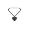 Heart Necklace vector icon