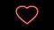 Heart neon sign appear in center and disappear after some time.