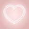 Heart neon sign. Happy Valentine`s day pink vector signboard.