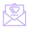 HEART OPEN MAIL icon