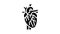 heart organ glyph icon animation
