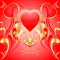 Heart ornament background. Valentine day