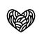 Heart ornamental pattern for card valentine.