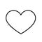 Heart outline icon vector isolated