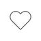 Heart outline vector icon. Vector cartoon flat love symbol isolated on the white background