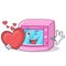 With heart oven microwave character cartoon