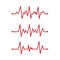 Heart pace line. Cardiology clinic logo. Abstract ECG heartbeat line. Valentines day design.