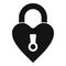 Heart padlock icon simple vector. Event planner