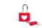 Heart padlock and key