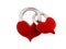 Heart padlock on a white background.