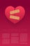 Heart paper tear repair by Plasters with male and female gender sign, Valentine`s day concept layout poster template design