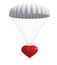 Heart at parachute