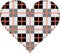 Heart in Patchwork   Grey Pink Black Tartan