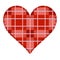 Heart in Patchwork  Red Tartan