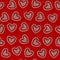 Heart pearl decoration or Valentine day seamless background