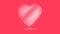 Heart on a pink background. Congratulatory banner. Happy Valentine`s Day